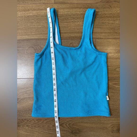 NWOT Free People Araminta James The Lolita Crinkle Top Azure Blue Size Medium - Picture 11 of 12